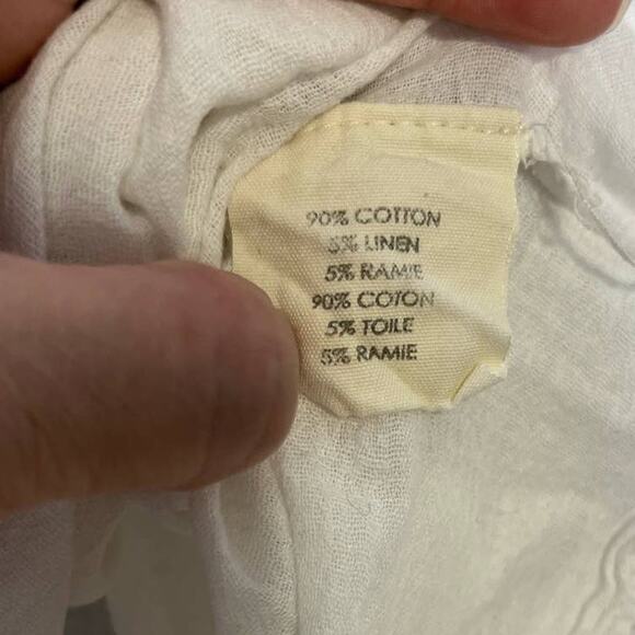 Elizabeth and James Textile Cotton White Summer Blouse - Picture 6 of 9